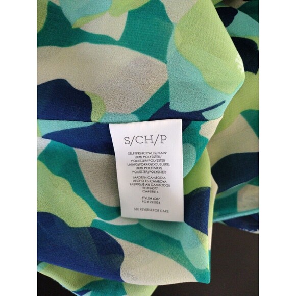 CAbi Trixi Top short sleeve zip side closure v-neck shirring lined S - Picture 9 of 10